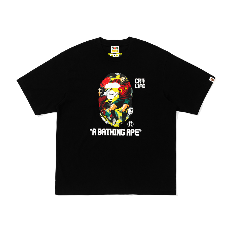 Мужская футболка A BATHING APE CR7 LIFE (черная)