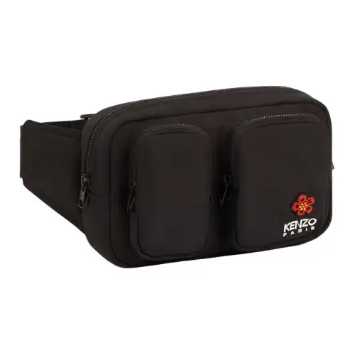 KENZO Polyester Nylon Shoulder Bag, Fanny Pack Men's Black