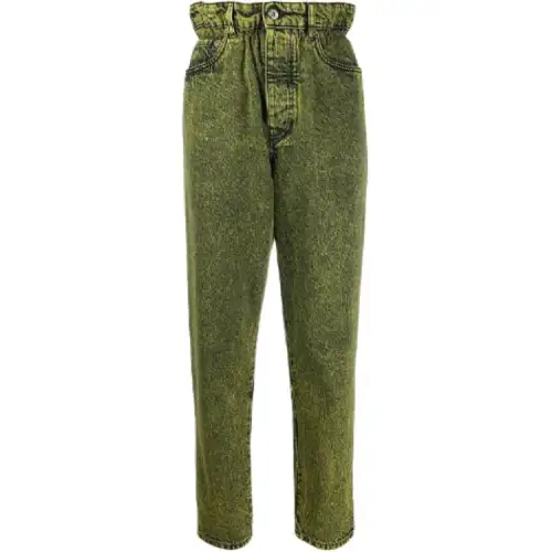 MIU MIU Jeans Women's Green Moderate Straight Fit Pants