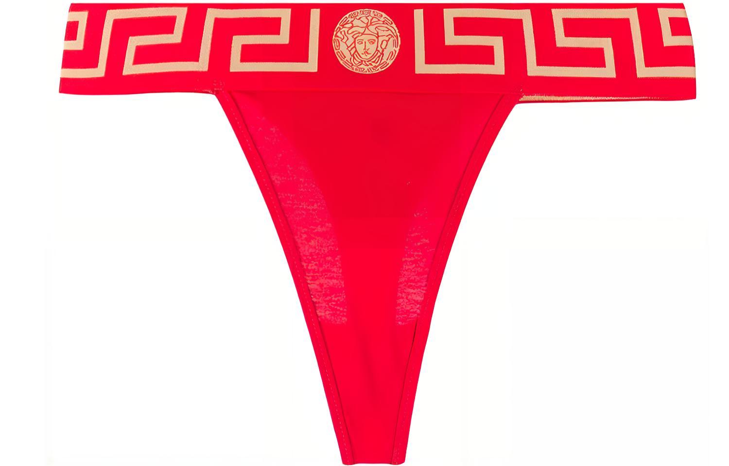 Женские трусы-стринги Versace Greca (красные)