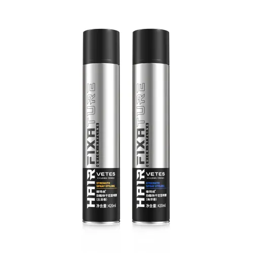 Powerful quick dry hair spray, marine set, perfumed perfume, refreshing wax, matte bidet, long-term effect, adds volume, American style, 420 ml, 420 ml