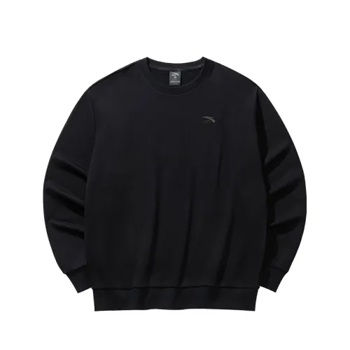 ANTA Sweatshirts Men's Basic Black 4 Crew Neck Moderate Regular