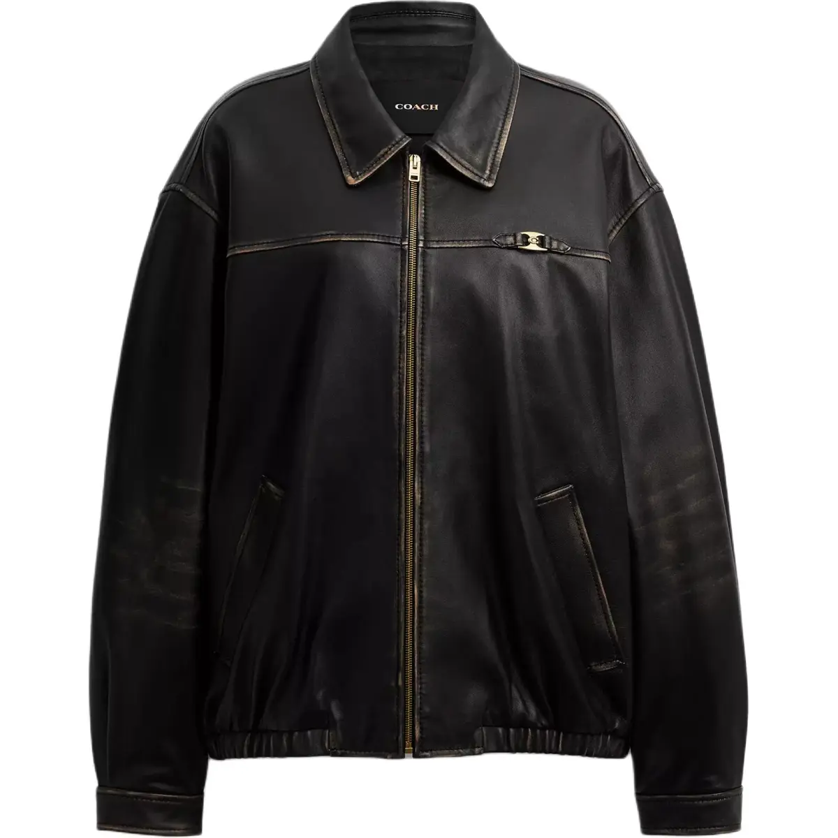COACH Jackets Women's Black Lapel Moderate Other