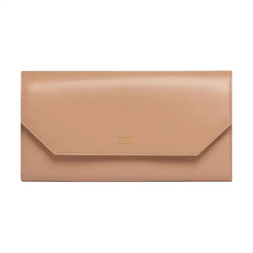 Balenciaga Smooth Calfskin Wallet Women's Dark Beige