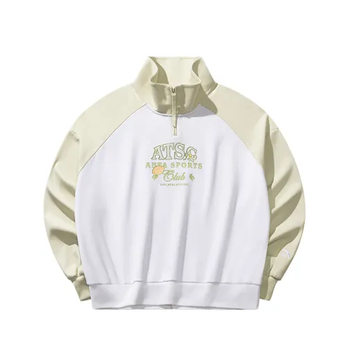 ANTA Sweatshirts Women's Light Lemon Yellow Stand Collar Moderate Regular