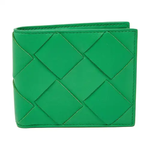 Bottega Veneta With Cow Leather And Sheepskin Wallet Men's Green