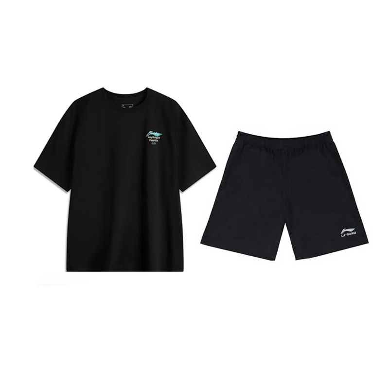 Li Ning Casual Sportswear Unisex Black+Black