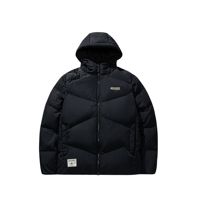 Anta Anta Comprehensive Training Series "Colorful" Down Jacket Short Sports Retro Men's Water-Repellent Men's Basic Black