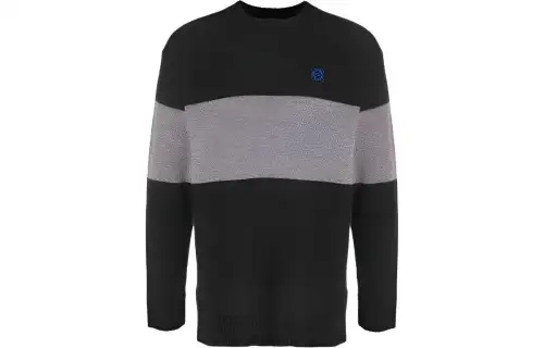 LOEWE Sweaters Men's Black Crew Neck Moderate
