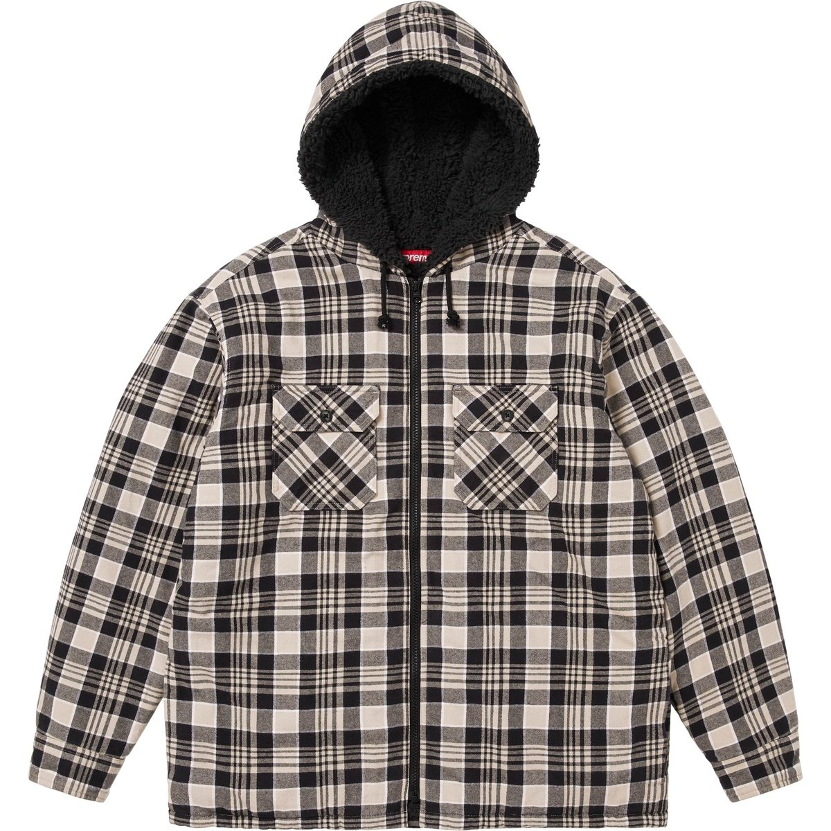 Рубашка Supreme FW25 WEEK10 Lined Zip Up (в клетку)