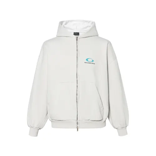 Balenciaga Logo Printed Zip-Up Jacket