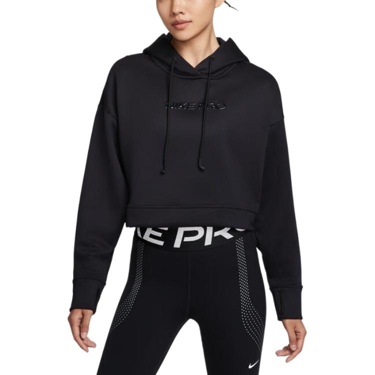 Женское худи Nike Pro Therma-FIT (черное)
