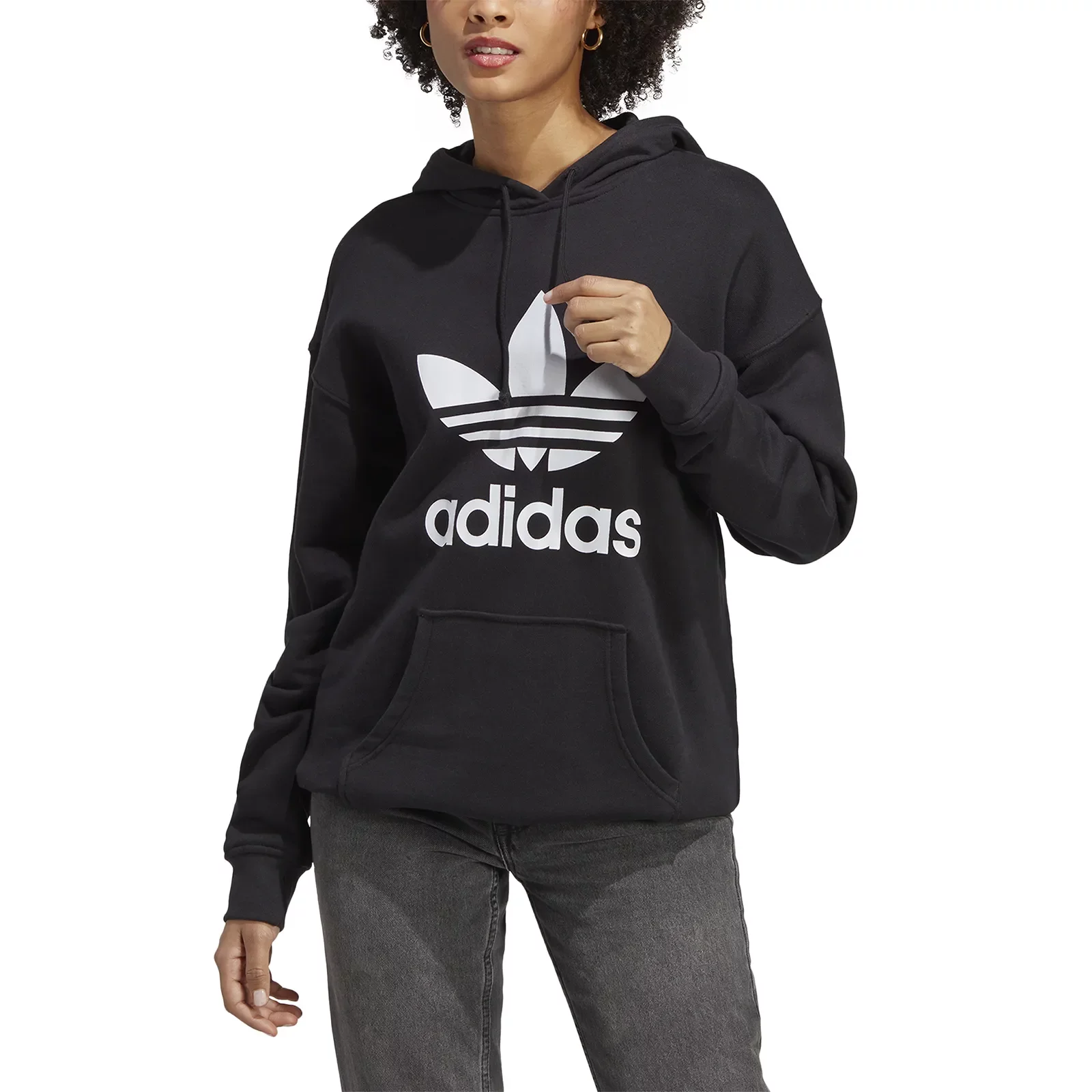 Худи adidas originals ADICOLOR (черное) — фото 3