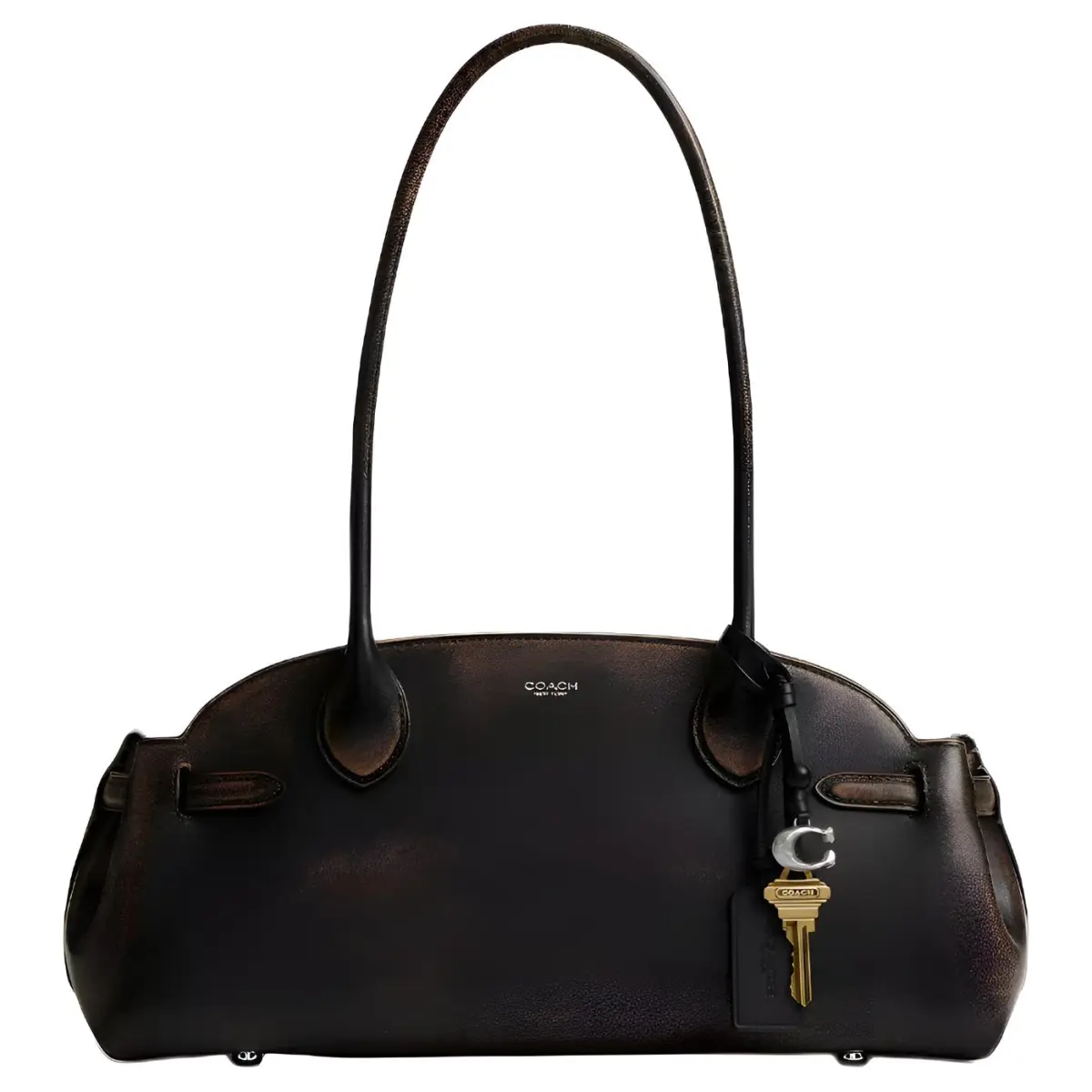 COACH Empire Carryall Leather Shoulder Bag Large Women's Brown