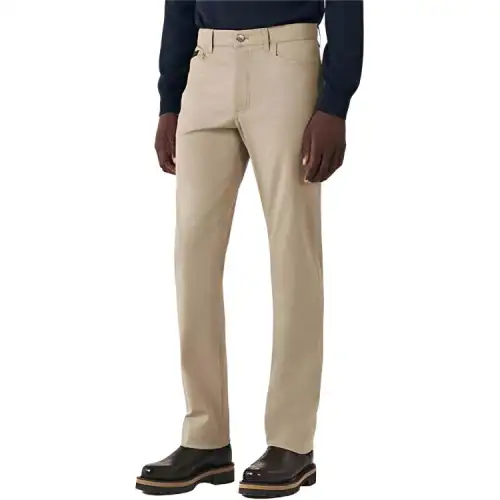 HERMES Jeans Men's Sand Yellow Moderate Straight Fit Pants
