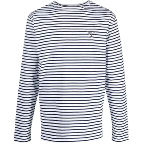 PRADA T Shirts Men's Blue Crew Neck