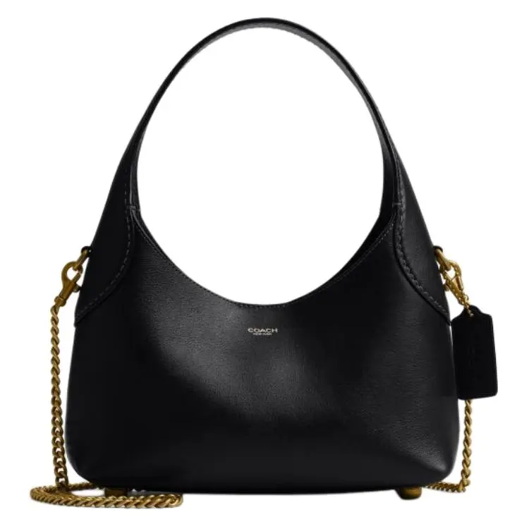 COACH Brooklyn Cow Leather Crossbody Bag, Shoulder Bag Mini Women's Black