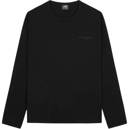 New Balance T Shirts Men's Black Crew Neck