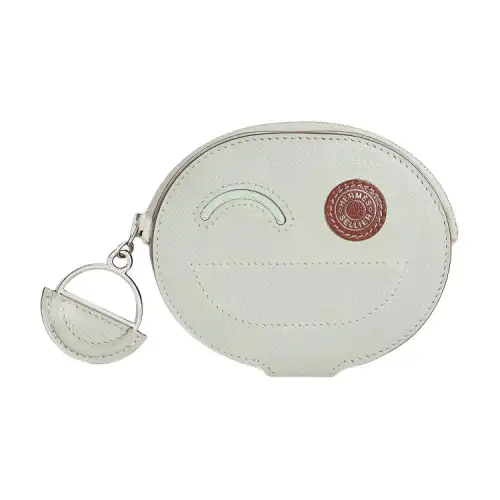 HERMES In The Loop Mysore Goat Skin Pig Nose Card Holder Women's Mushroom White