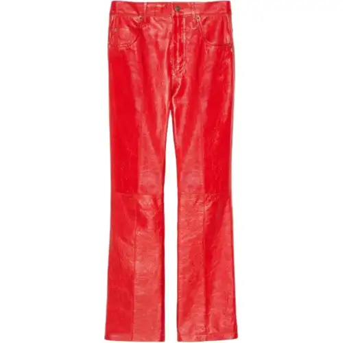 GUCCI Flared Leather Trousers