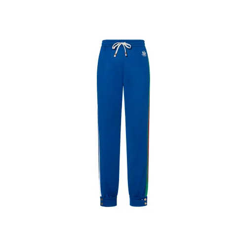GUCCI X Adidas Cotton Jersey Jogging Pant Cobalt Blue