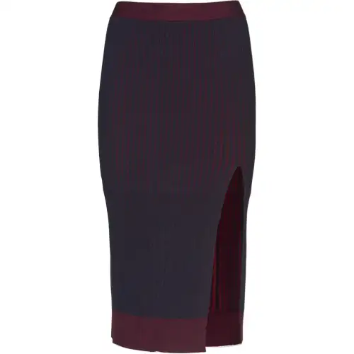 Bottega Veneta SS23 Casual Long Skirt Women's Midnight Blue