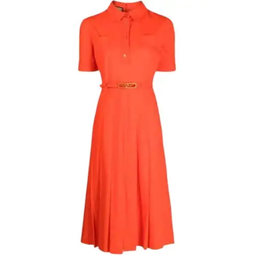 GUCCI Short Sleeved Dress Women's Orange
