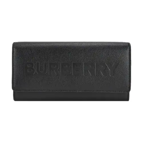 Burberry Cow Leather Wallet Unisex Black