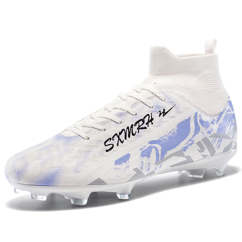 Binary FG Firm Ground Cushioning Coverage Abrasion Resistant Lightweight Soccer Shoes Unisex White