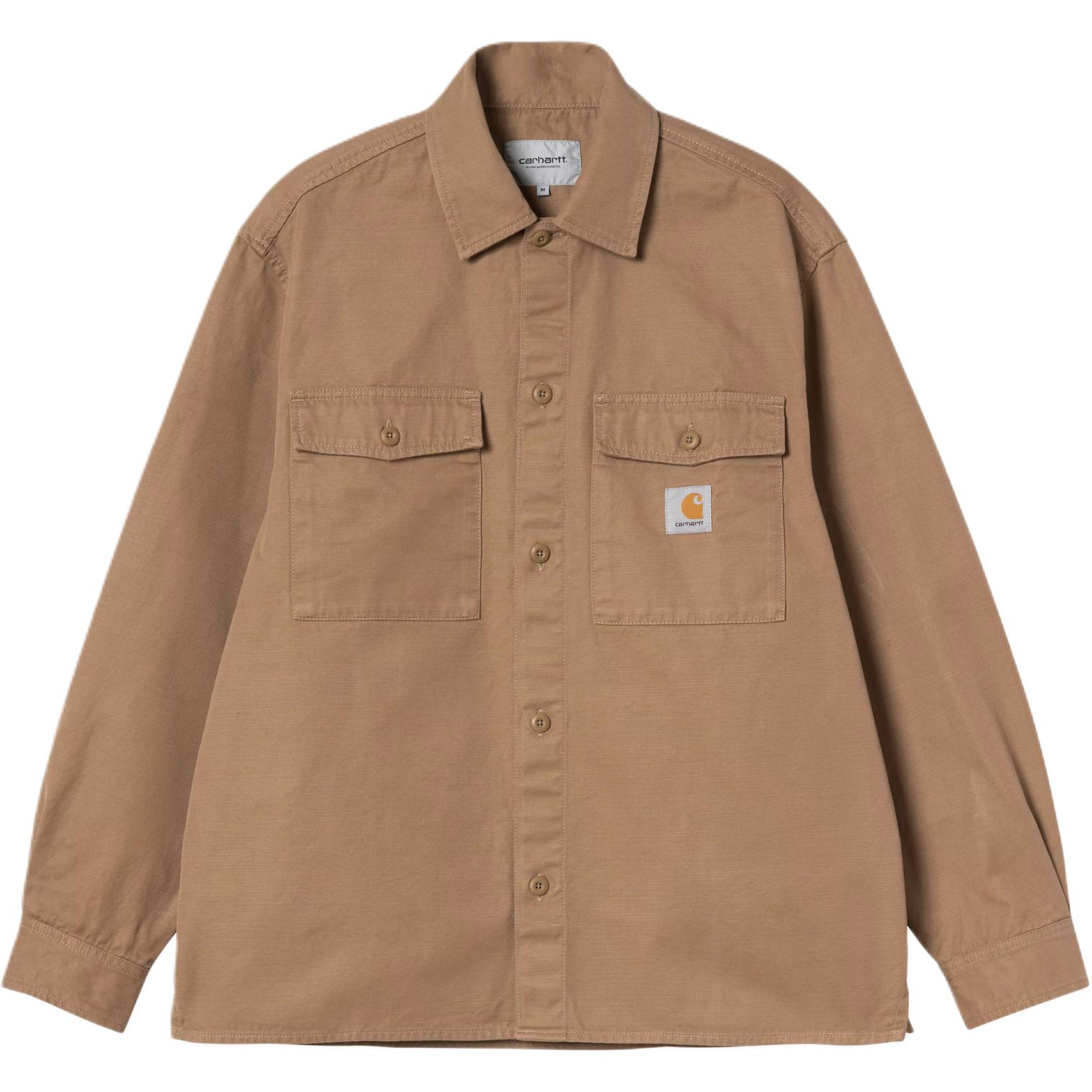 Мужская рубашка Carhartt Carhartt WIP Kelly Shirt Jac (зеленая)