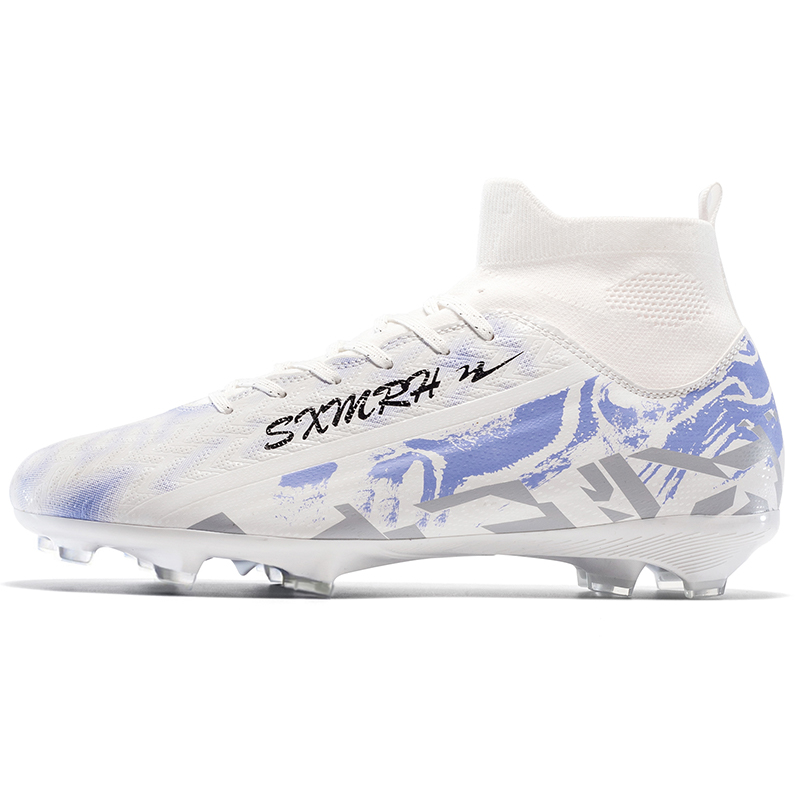 Binary FG Firm Ground Cushioning Coverage Abrasion Resistant Lightweight Soccer Shoes Unisex White