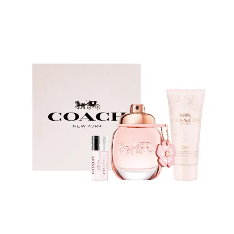 COACH Floral Scent Women's Eau De Parfum EDP Gift Box Set Fruity Scent Floral Scent 30ml/50ml/90ml+100ml+2ml*2