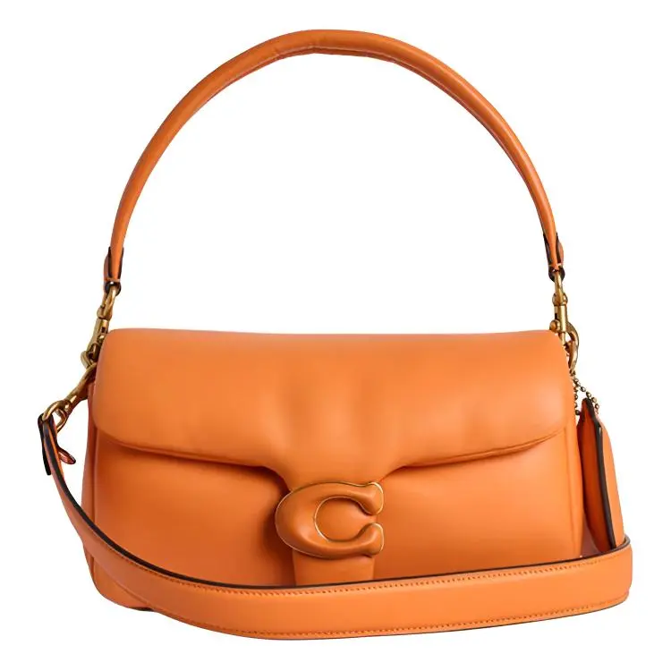 COACH Pillow Tabby Sheepskin Handbag Medium Women's Preserved Fruit Orange