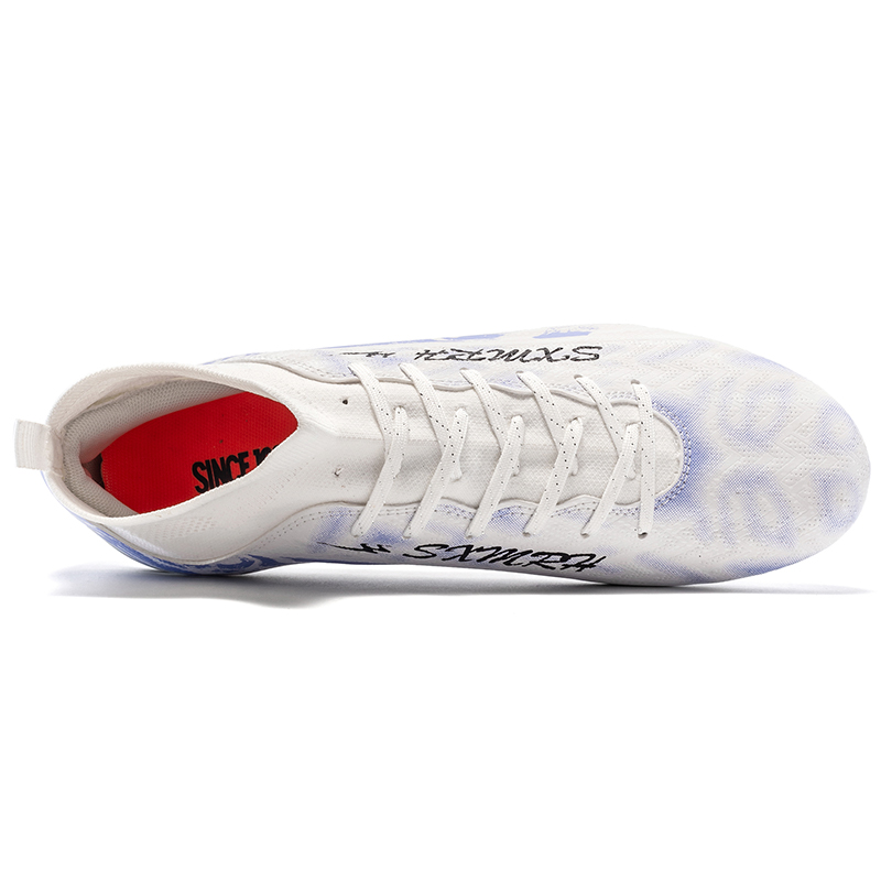 Binary FG Firm Ground Cushioning Coverage Abrasion Resistant Lightweight Soccer Shoes Unisex White