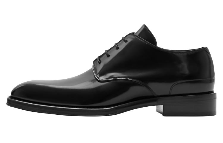 Burberry Барберри кожаный Кожаная круглая голова со шнурками официальный стиль кожаная обувь мужской стиль черный