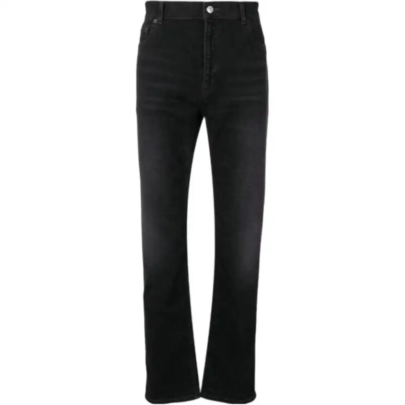 Balenciaga Jeans Men's Black Moderate Straight Fit Pants