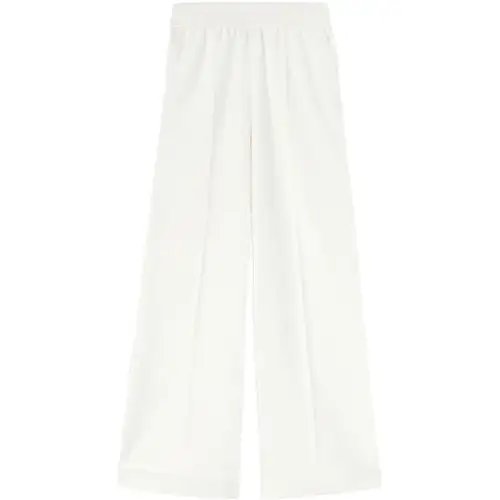 Loro Piana Casual Pants Women's White Moderate Wide Leg Pants