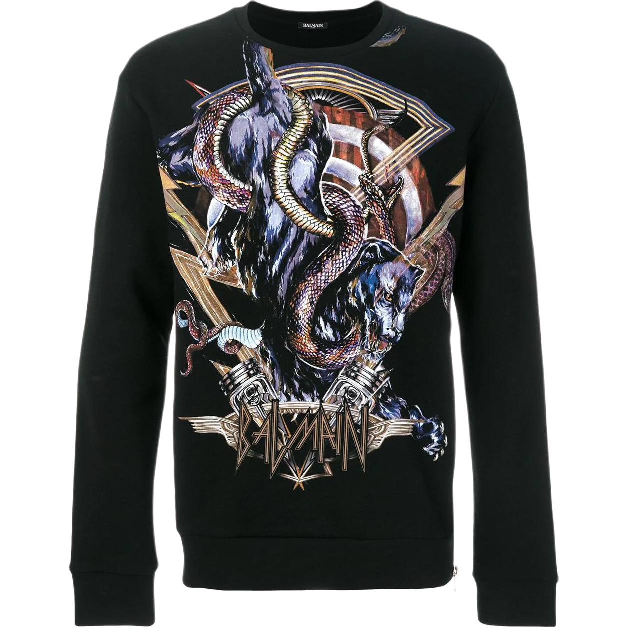 Мужское худи BALMAIN (черное)
