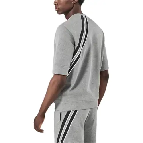 HERMES T Shirts Men's Gray Crew Neck Moderate Straight Fit