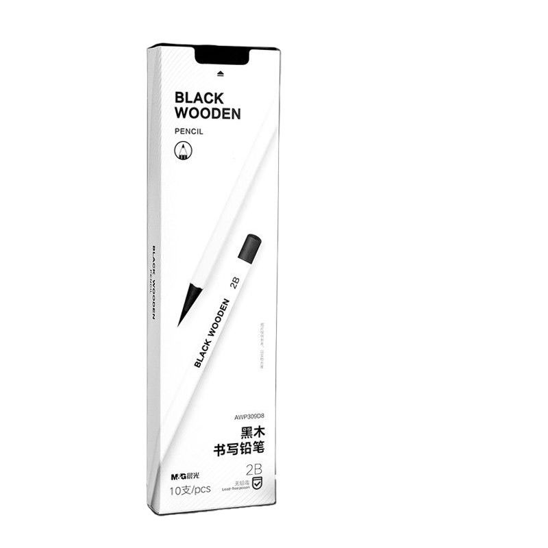 M&G M&G small white pole black wood high-looking pencil
