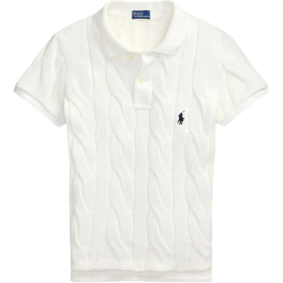 Polo Ralph Lauren cable-knit polo top
