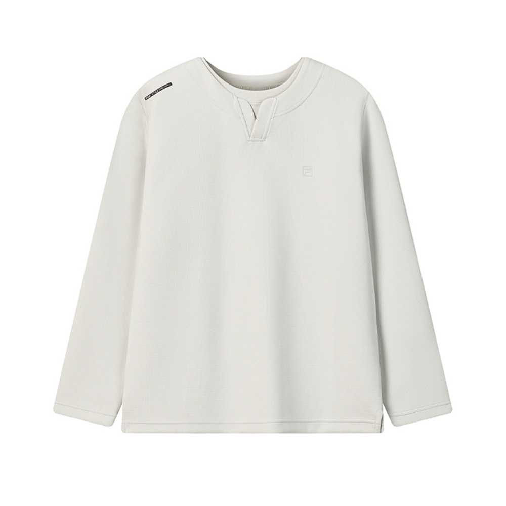 Мужская футболка с длинным рукавом Fila WHITE (серая)