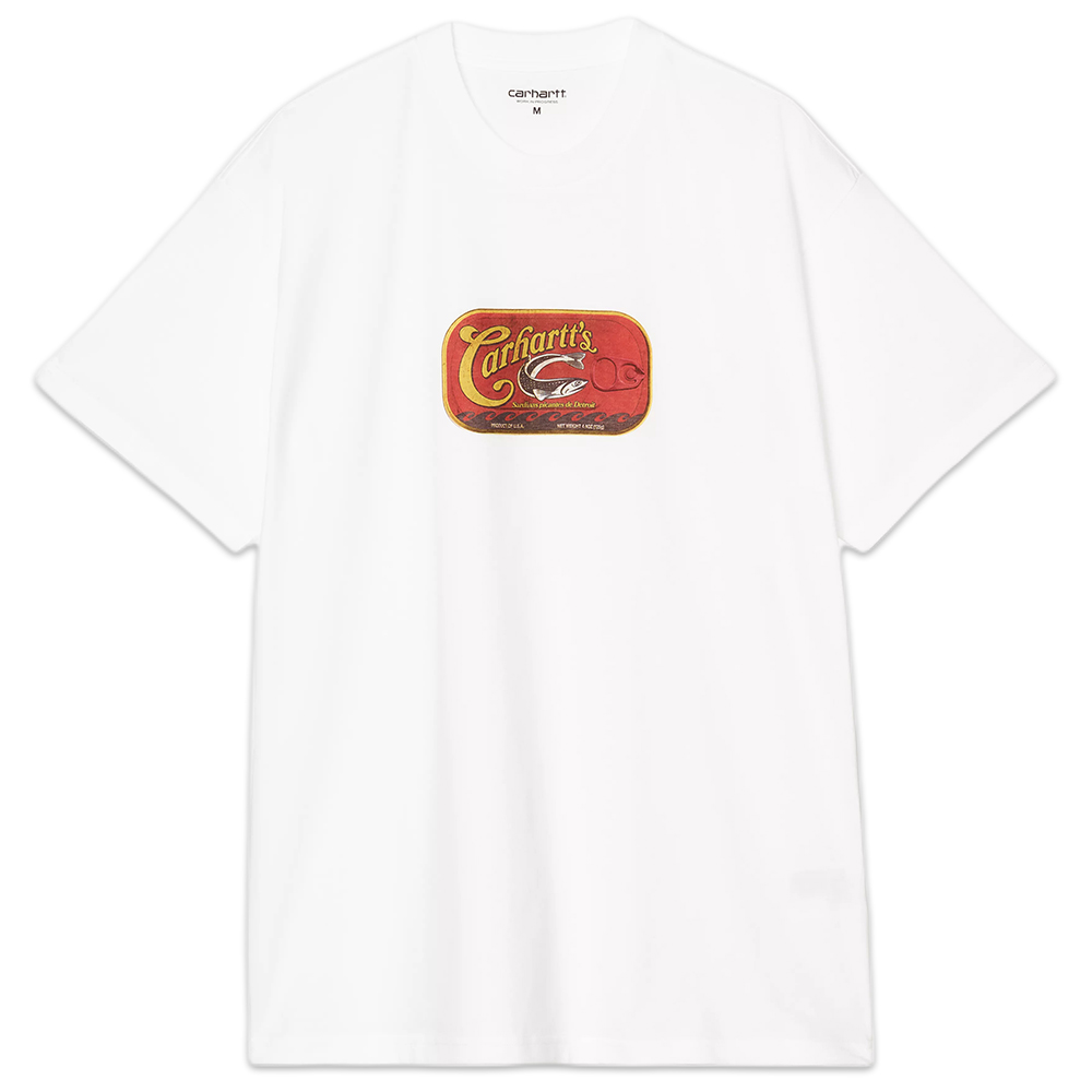 Мужская футболка Carhartt WIP FW25 S/S Sardinas T-Shirt (белая)