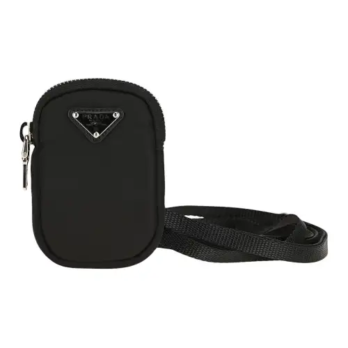 PRADA Fabric Shoulder Bag Unisex Black