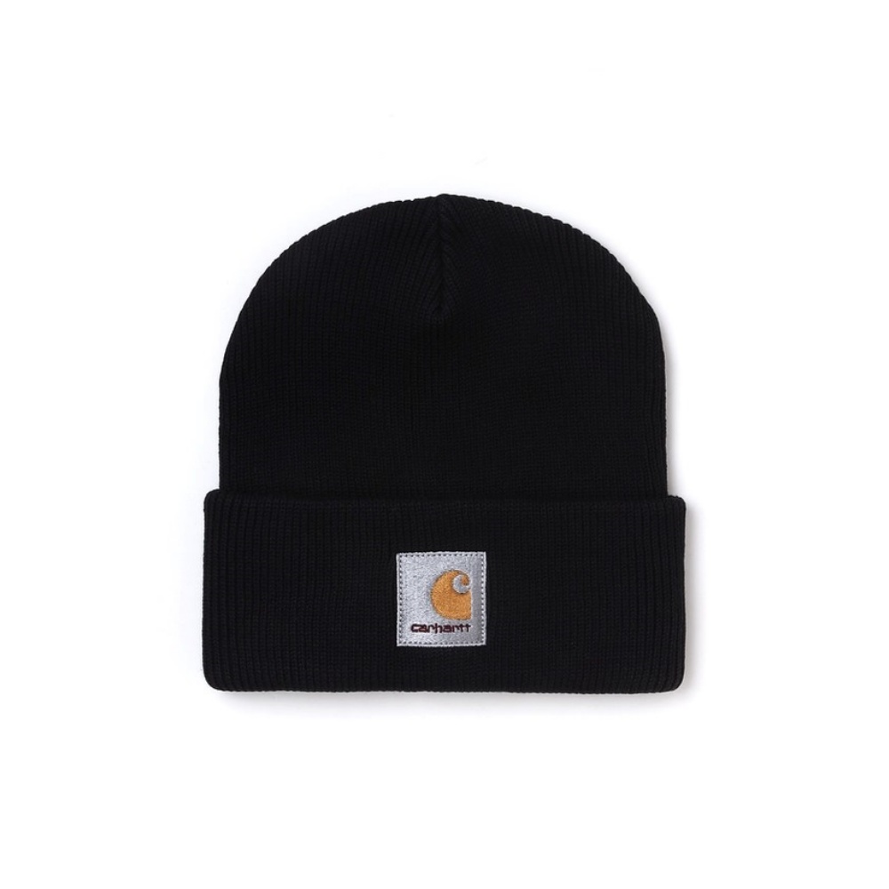Мужская шапка Carhartt WIP Logo (черно-зеленая)
