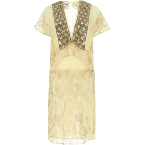MIU MIU FW22 Short Sleeved Dress Women's