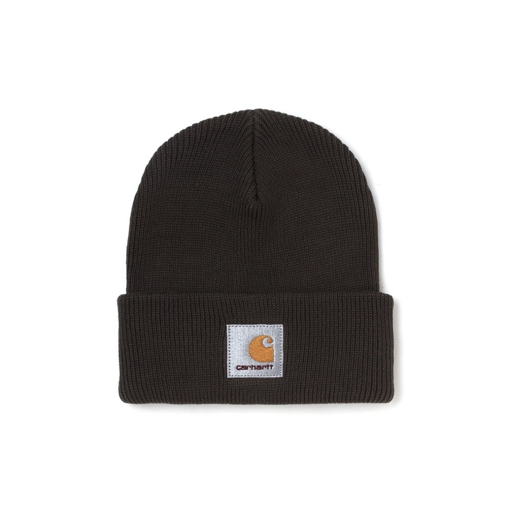 Мужская шапка Carhartt WIP Logo (черно-зеленая) — фото 3