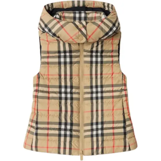 Burberry Kids Down Vests Hooded Moderate