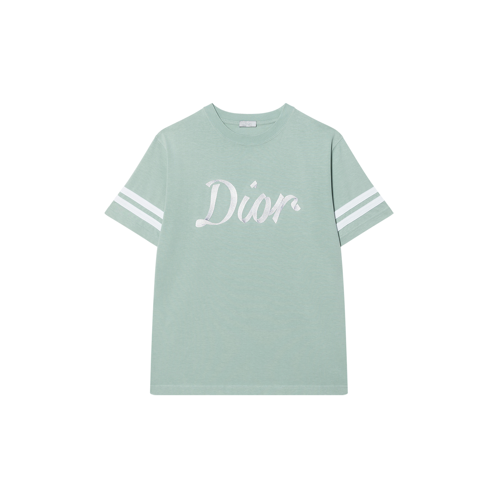 Мужская футболка Dior FW22 Logo (светло-зеленая)