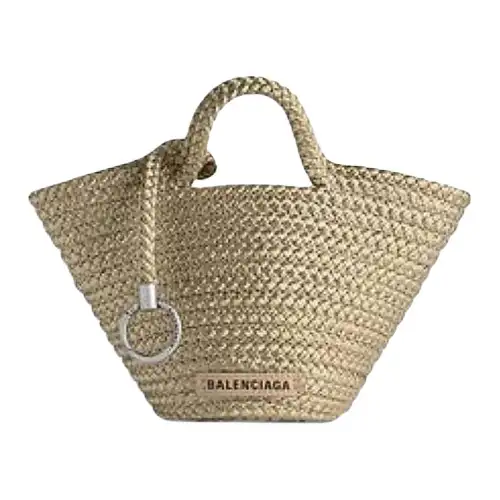 Balenciaga Polyester Lambskin Handbag, Shoulder Bag Mini Women's Beige